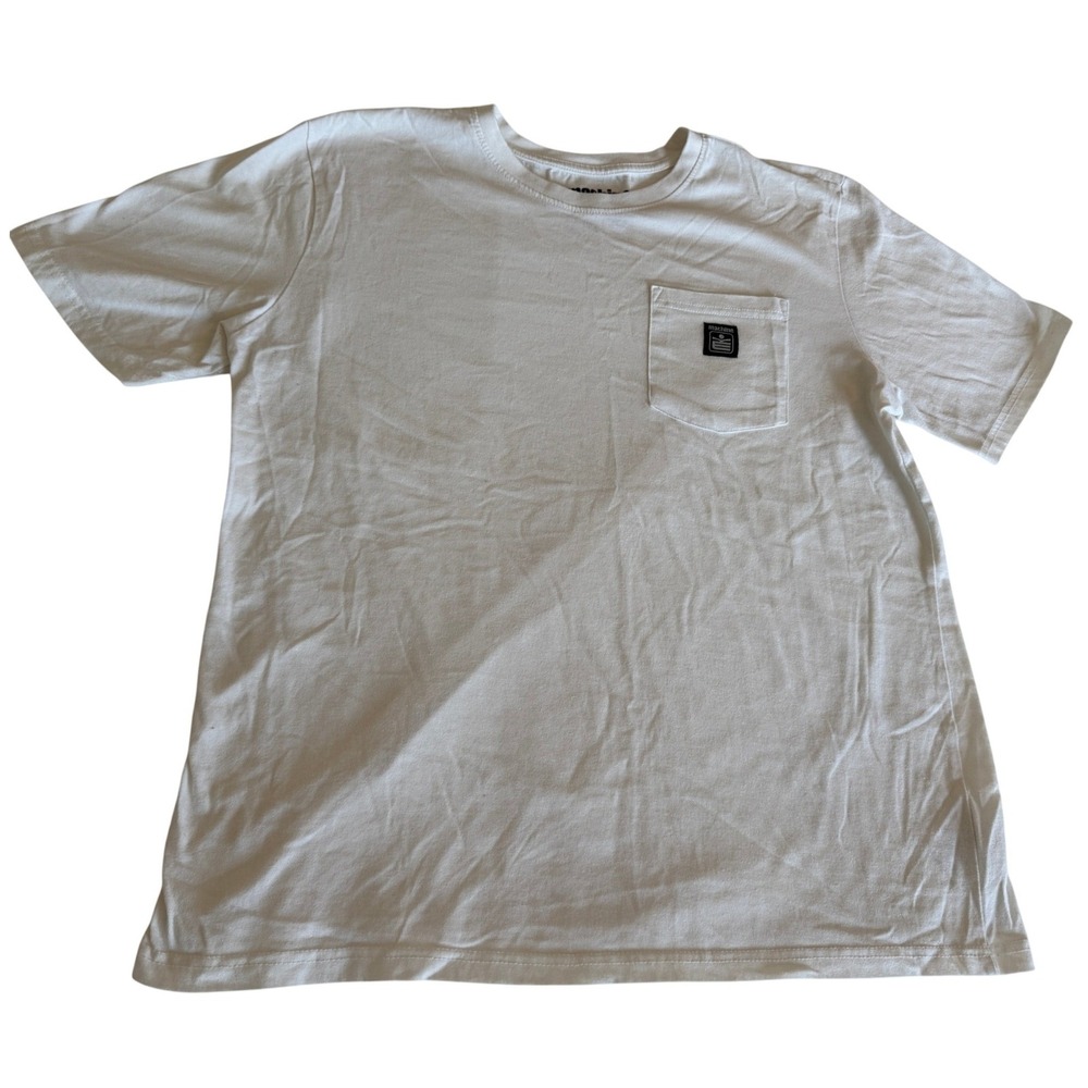 Machine Push The Limit Mens XL White Short Sleeve Pocket T-Shirt Crewneck Logo